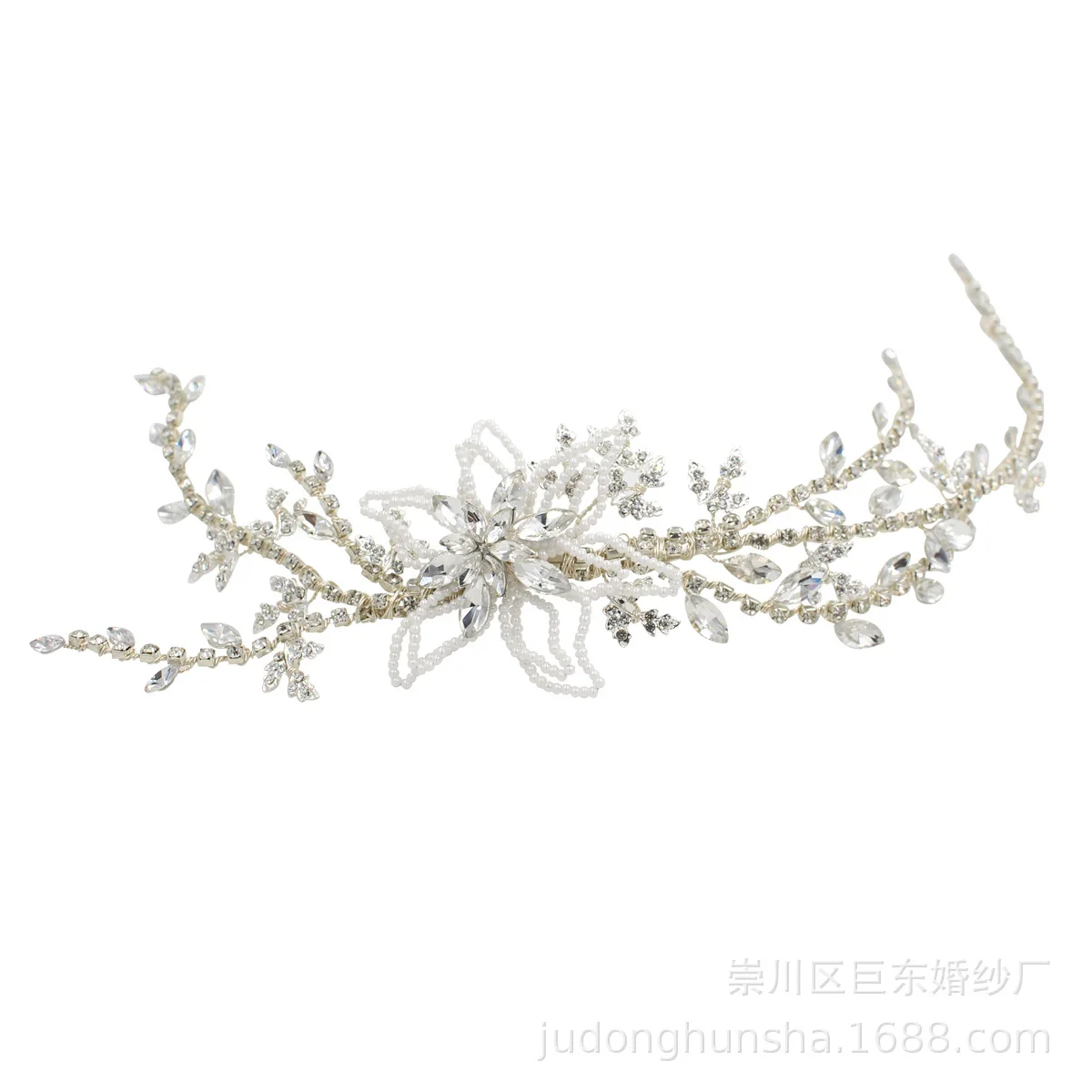 

New Pearl Flower headband Bride Hair vine Bridal Headdress Wedding hair Jewelry
