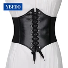 YBFD 2021 пикантный корсет с высокой талией, широкий Топ для похудения, женский модный эластичный строгий галстук-бабочка из искусственной кожи