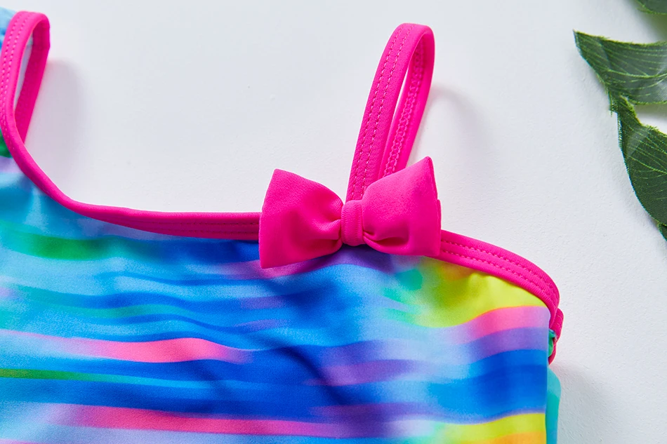 Купальник для девочек 7-16 лет Цельный купальник в полоску 2021 детская пляжная