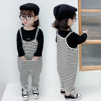 girls suits sweatshirts%c2%a0overalls sets kids 2021 stripe spring autumn teenagers tracksuits formal outfits%c2%a0sport children clothin