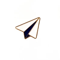 enamel brooch white paper plane badge pins for backpacks womens brooches coat dress accessories jewelry gifts