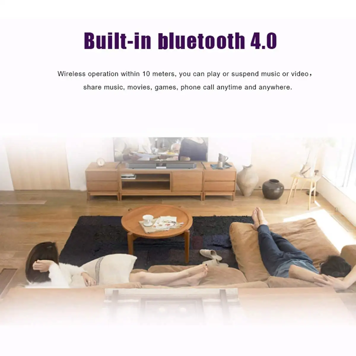 40 Вт Беспроводная Bluetooth Саундбар динамик ЖК-телевизор домашняя 3D Звуковая система театр звуковая панель сабвуфер громкий динамик AUX коаксиальный