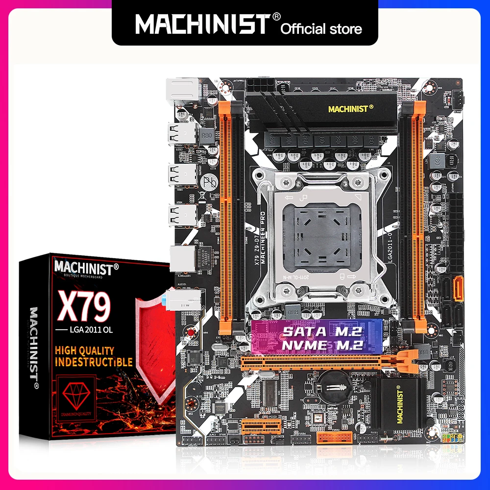 Bestellen MASCHINIST X79 Motherboard LGA 2011 Set Kit Intel Xeon E5 2620 V2 CPU Prozessor DDR3 16G(4*4G) ECC REG RAM Speicher X79 Z9-D7