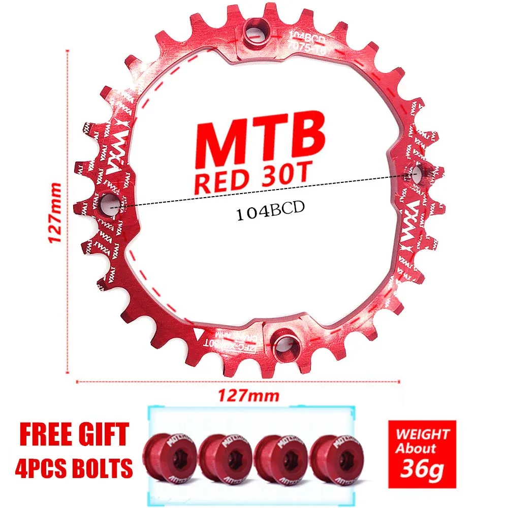 VXM велосипедная 30 т цепь 104bcd для горного велосипеда узкая широкая MTB