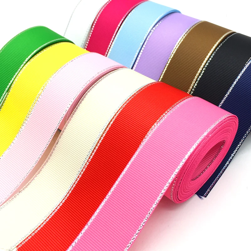 5 ярдов 1 &quot(25 мм) Ленты для свадебного украшения серебристая металлическая