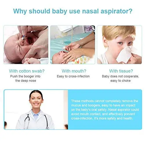 

Kid Baby Nasal Aspirator Electric Nose Cleaner Newborn Baby Sucker Cleaner Sniffling Equipment Safe Hygienic Nose Aspirator