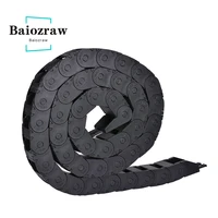 1m transmission chains plastic towline nylon cable drag chain wire carrier drag chain for 3d printer cnc engraving 15mm 18mm