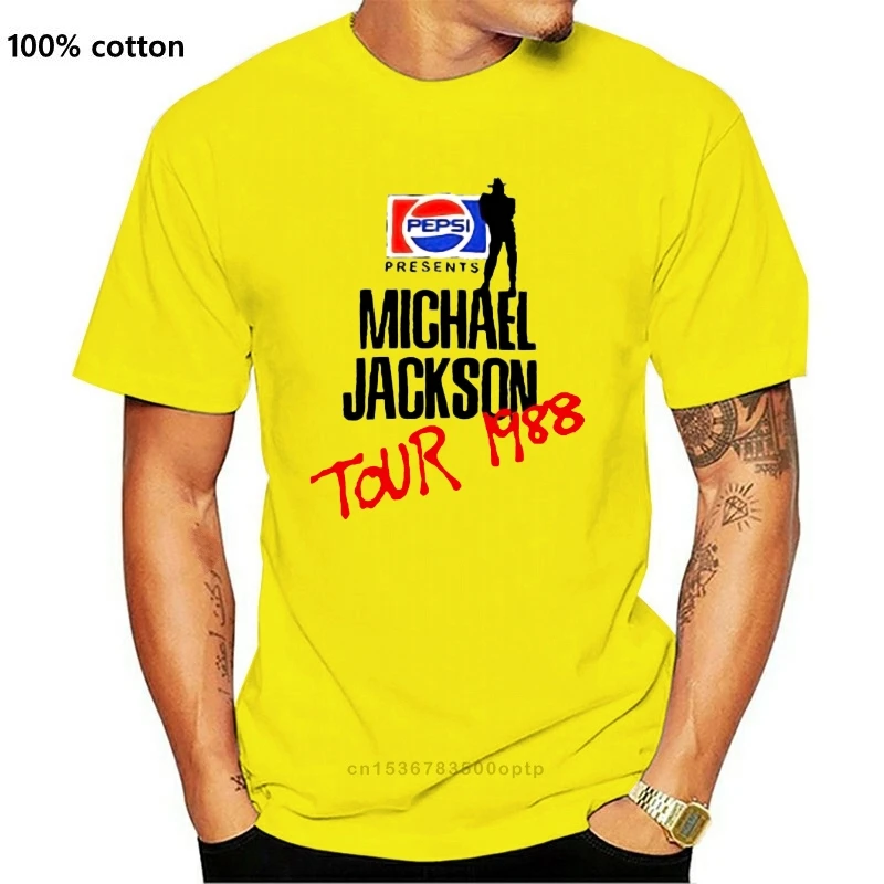 

New VTG - T Shirt 1988 80s Michael Jackson Bad Tour American size - super reprint O-Neck Oversize Style Tee Shirts Styles