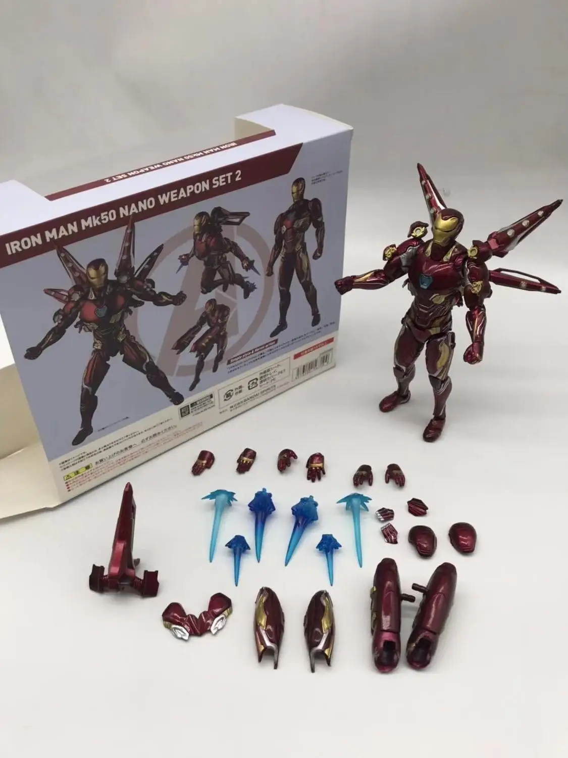 16 см SHF Новый Фильм Мстители эндшпиль Железный человек MK50 набор нано оружия 2