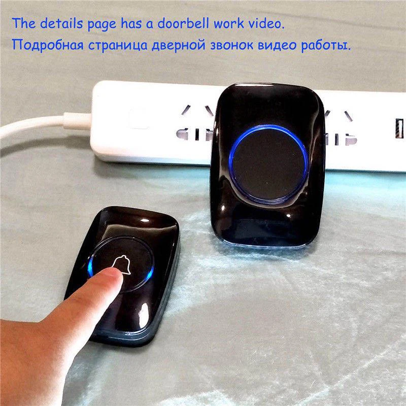 

Home Welcome Wireless Doorbell Intelligent Wireless Doorbell Waterproof 300M Remote Smart Door Bell Chime Remote EU US Plug