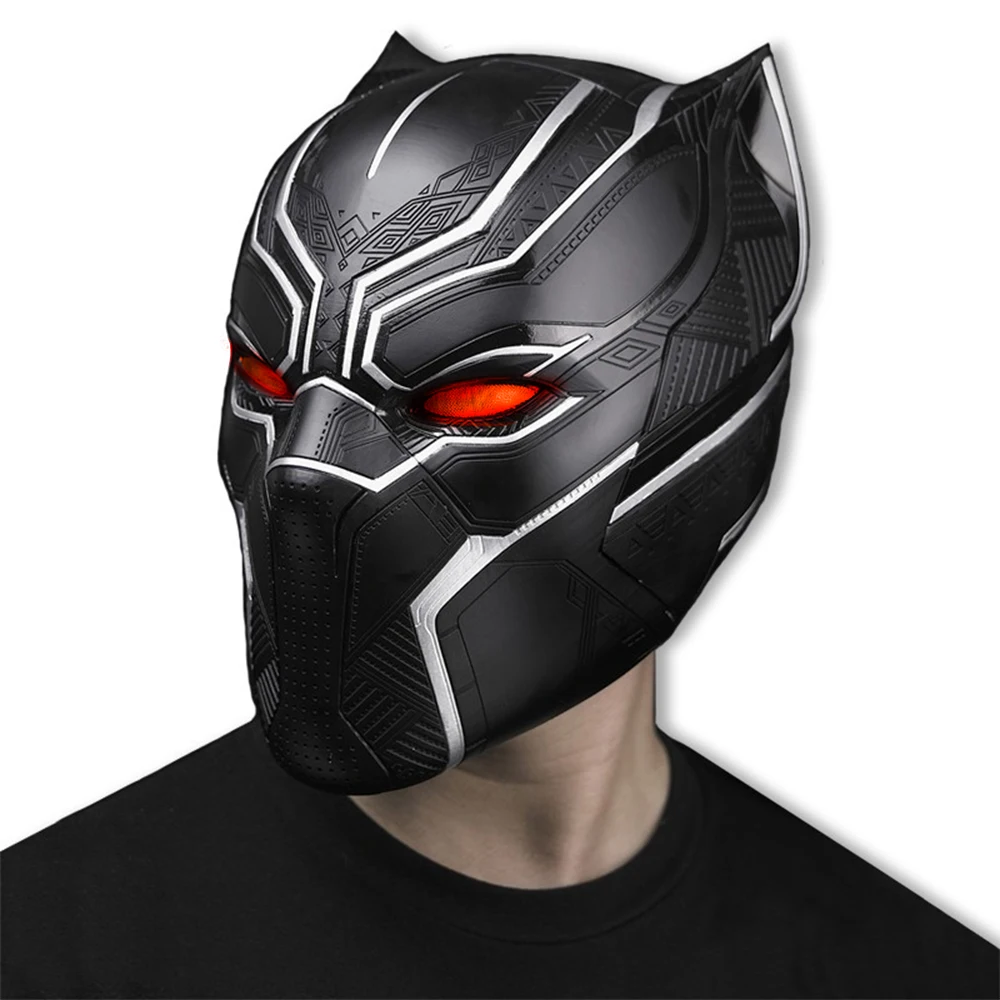 Шлем Мстители Marvel Черная пантера 1:1 носимый для косплея маска глаз подсветка