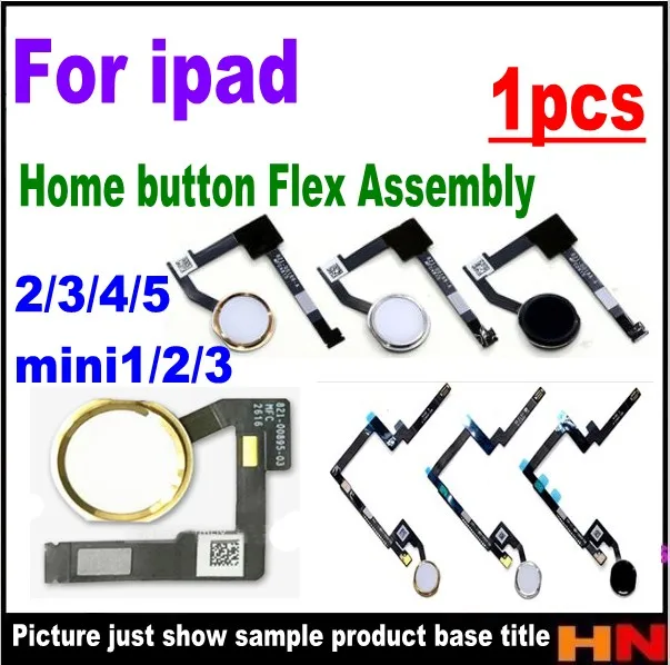 1 шт. Главная Кнопка Flex для iPad 2/3/4 5 iPad mini 1 2 3 вкл/выкл кнопка меню ключ домой гибкий кабель в сборе Запасная часть