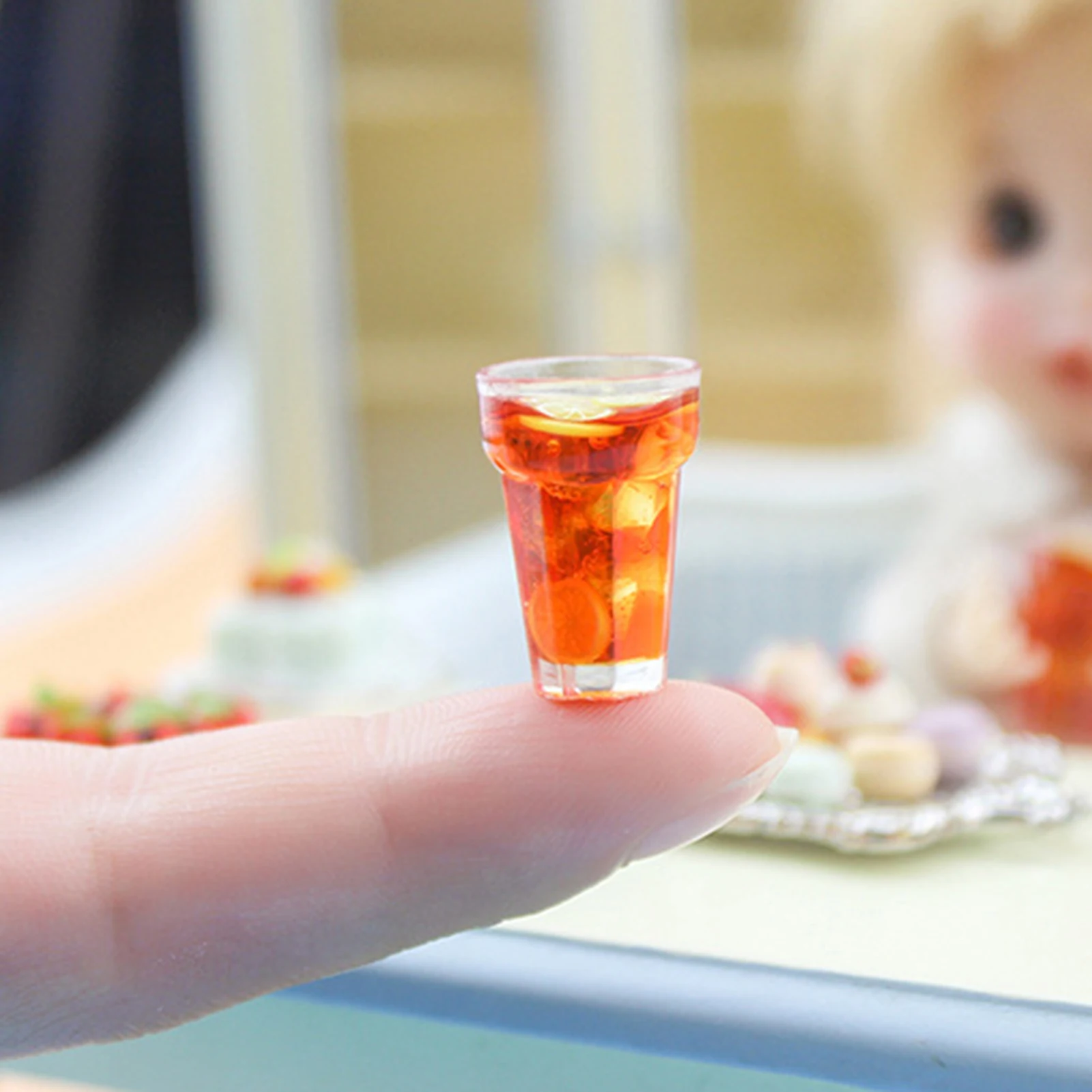 Модель кукольного домика ресторана еды миниатюрная модель лимонного чая игрушка