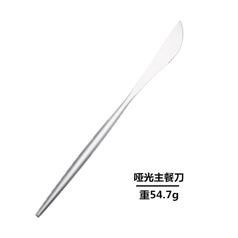 Solid Steak Fork Set Stainless Steel Nordic Flatware Knife Spoon Couverts De Table Inox Simple Western Tableware EE6DC | Дом и сад