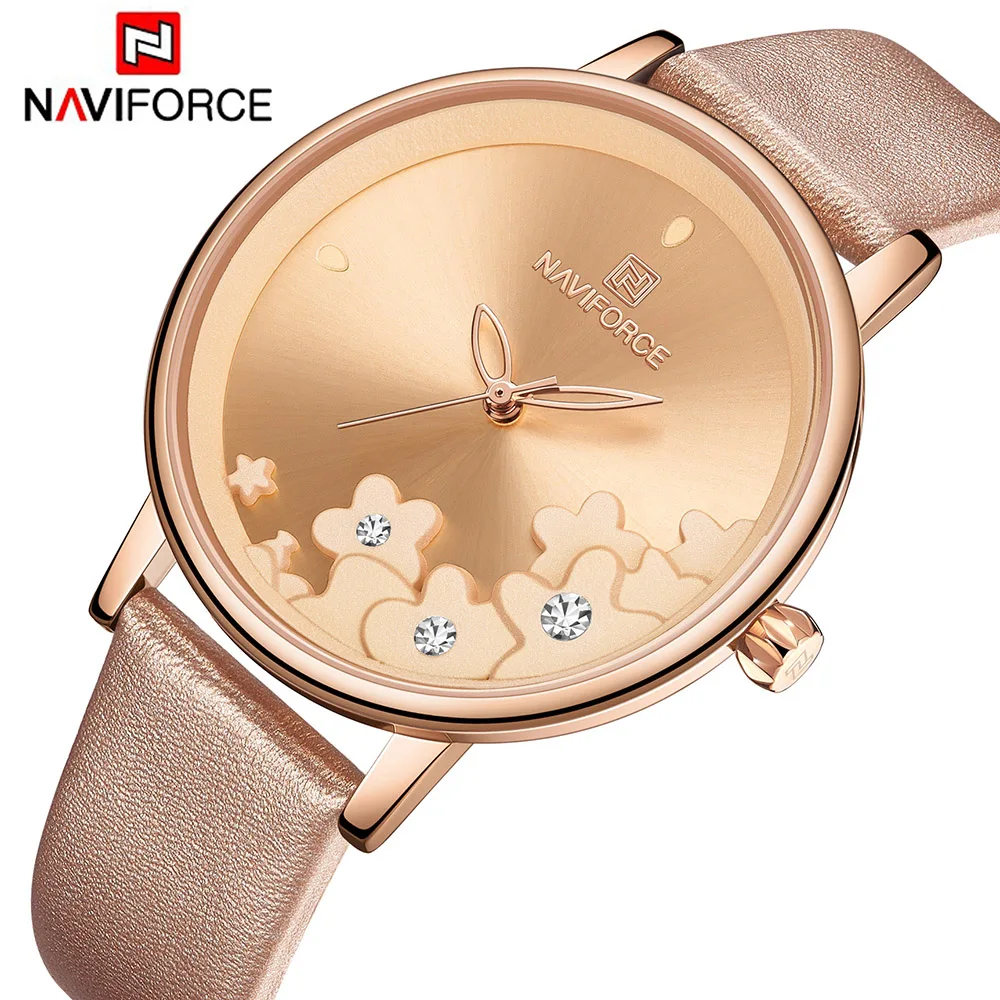 Часы наручные NAVIFORCE женские кварцевые брендовые Роскошные модные