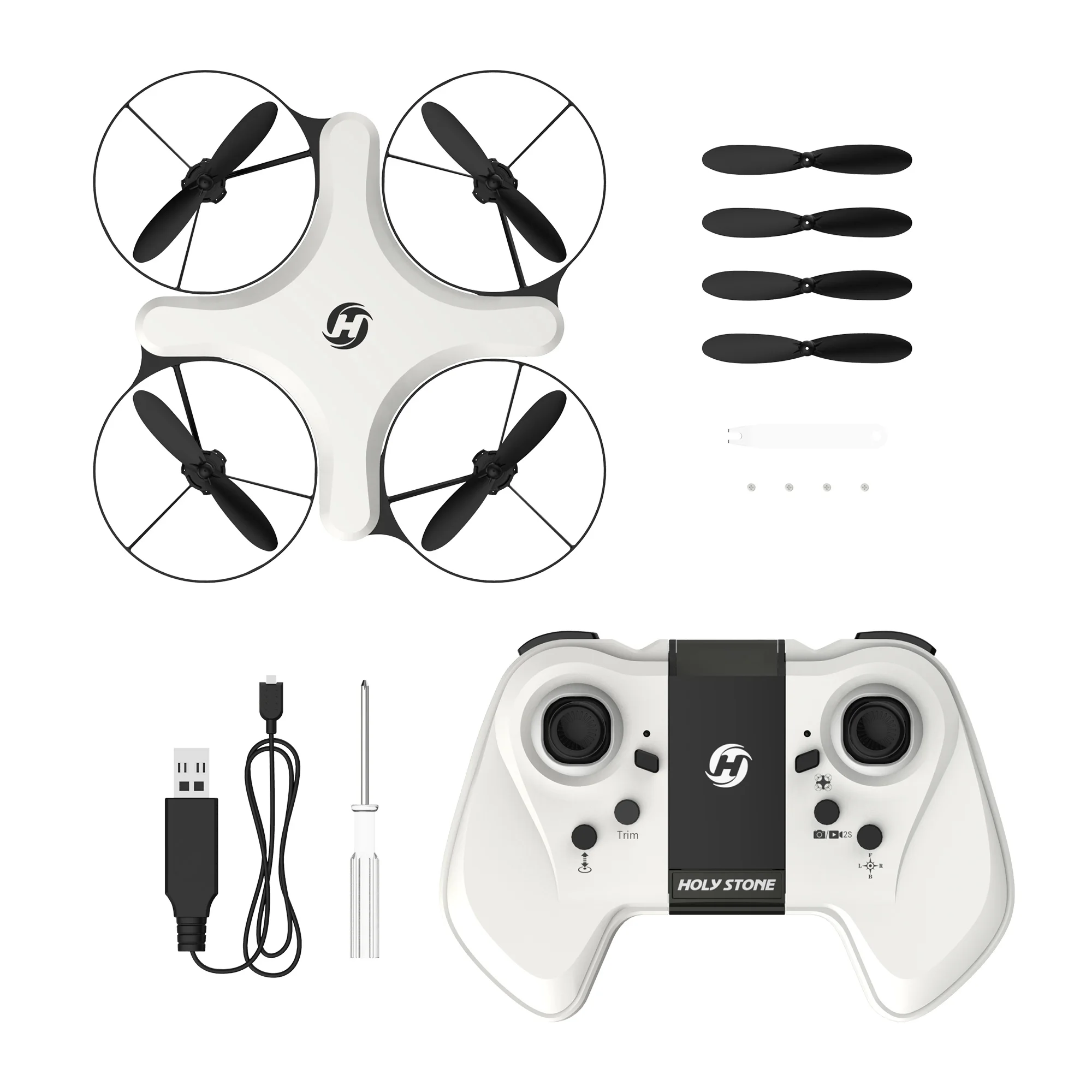 Белый США Holy Stone HS220 FPV 720P HD Wifi камера RTF сенсорный выключатель модульная батарея умная индукция складной двухрежимный Квадрокоптер - Цвет: Белый