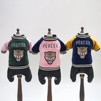 high quality pet apparel cotton material autumn and winter animal style tiger graphics dog coat clothing puppy clothes