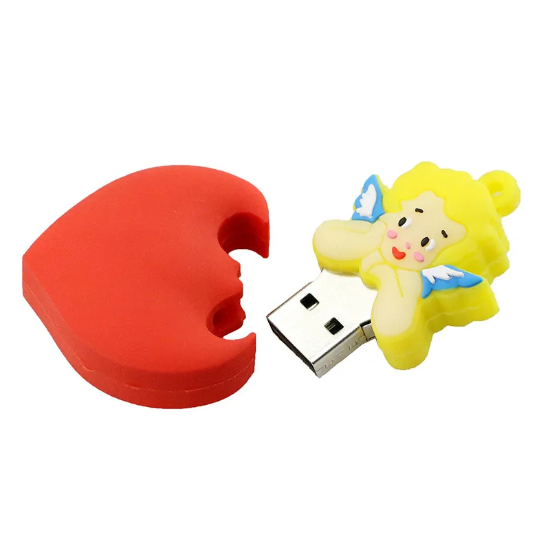 Стиль Love Heart, Usb флеш-накопитель, ручка-накопитель, 4 ГБ, 8 ГБ, 16 ГБ, 64 ГБ, милый мальчик, Купидон, usb-флешка, флешка, Usb 2,0, U диск, флешка