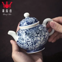 jingdezhen hand painted porcelain teapot archaize maintain flower porcelain teapot single pot small kung fu tea pot