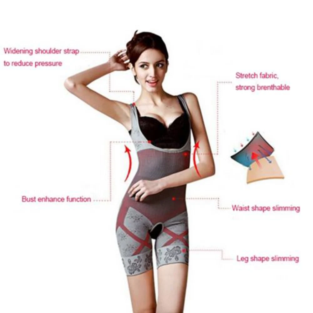 

Waist Trainer Women Body Shaper Bamboo Charcoal Jumpsuit Corset Shapewear Postpartum Recovery Slimming Shaper Shaping BMF88