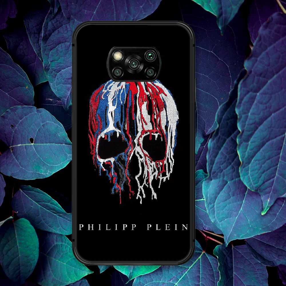 

Philipp luxury Brand Phone Case For Xiaomi Mi Note 10 A3 9 MAX 3 A2 8 9 Lite Pro Ultra black Bumper Fashion Back Painting