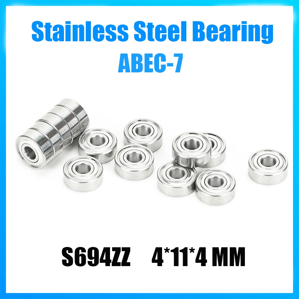 

S694ZZ Bearing 4*11*4 mm 5Pcs ABEC-7 440C Roller Stainless Steel S694Z S694 Z ZZ R-1140ZZ Ball Bearings