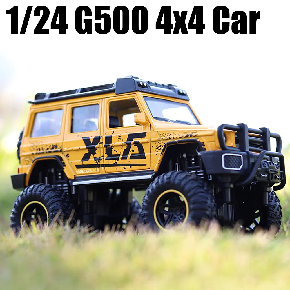 

Внедорожник G500 4x4 V12 из сплава, модель автомобиля, со звуком и светом, 1:24, детский подарок