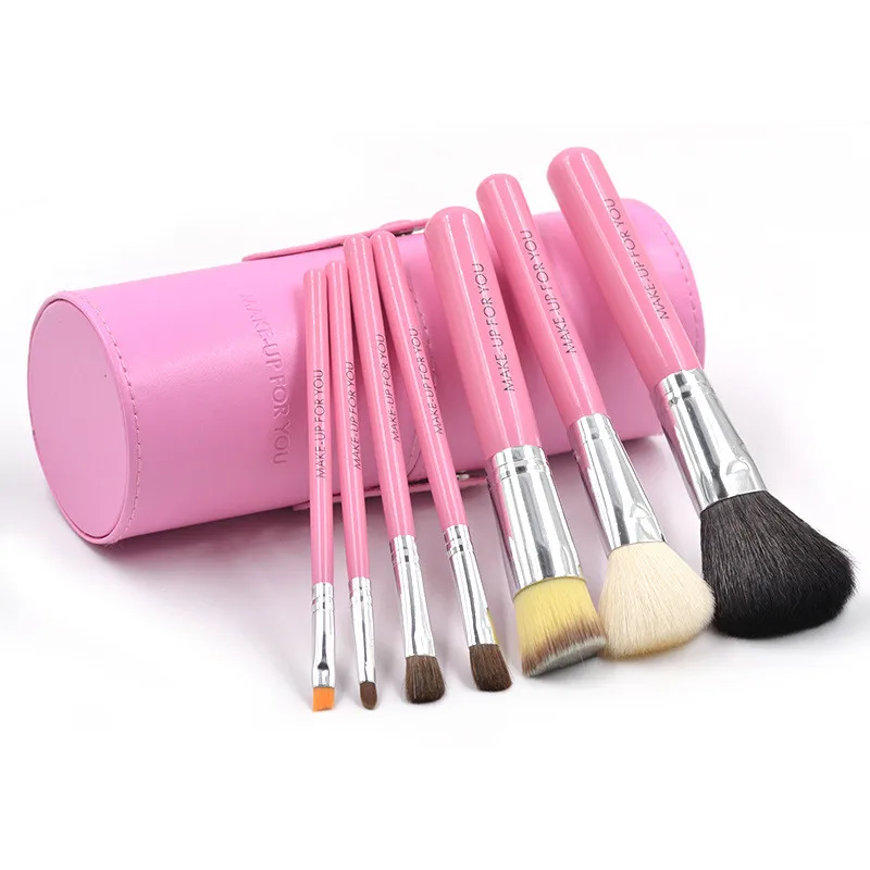7 шт. набор кистей для макияжа с держателем чехол из искусственной кожи дорожная