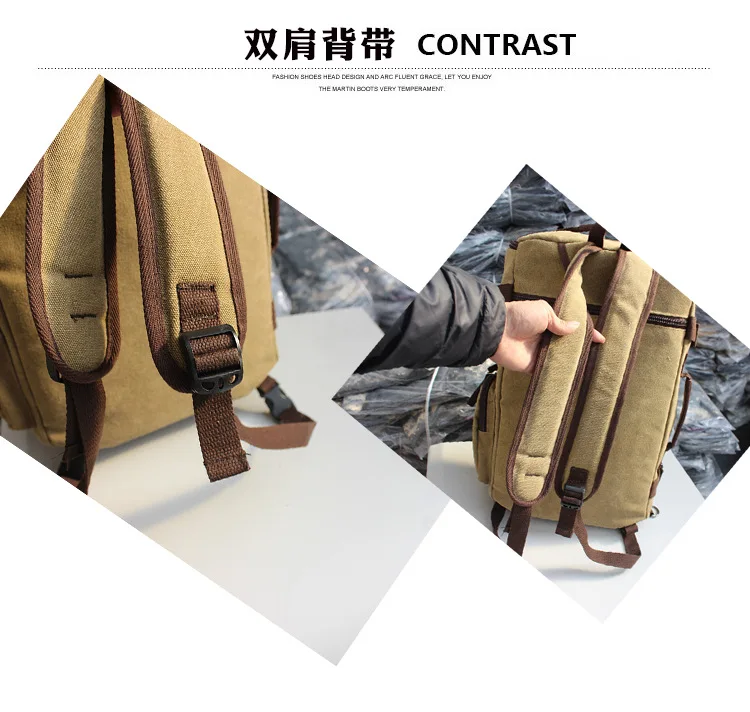 

New Men's backpack vintage canvas backpack school bag men's travel bags large capacity backpack laptop backpack bag high qualit