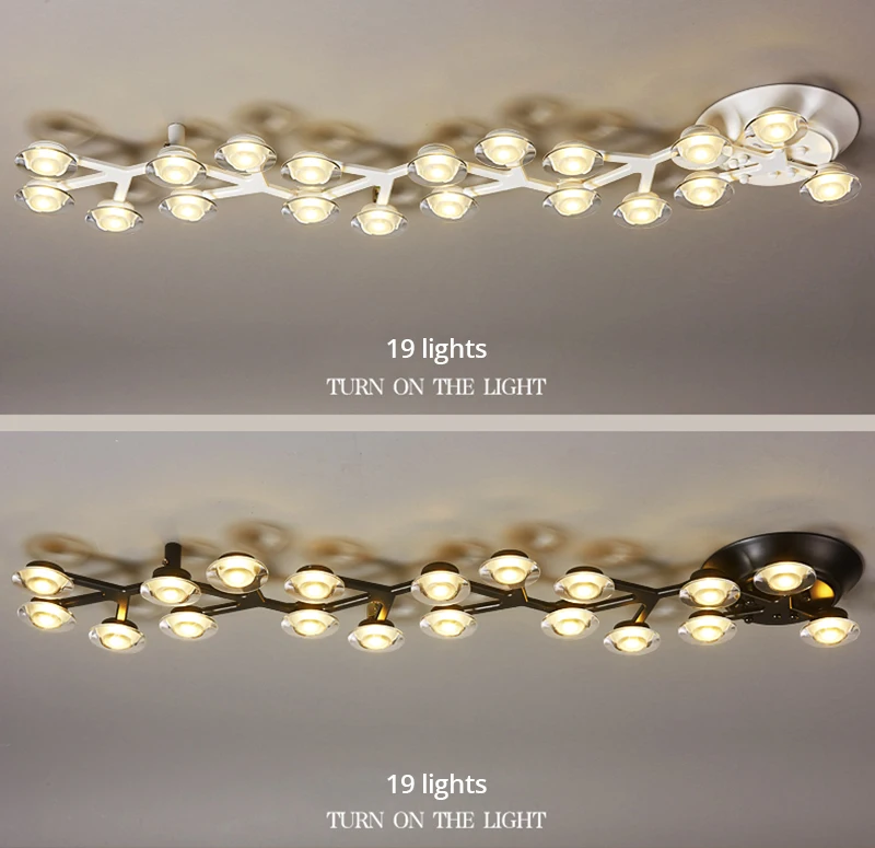Современный минималистский светодиодный потолочный светильник Белый филиал верхний потолок инженерные лампы для Спальня гостиной домашний декоративный настенный светильник Инж
