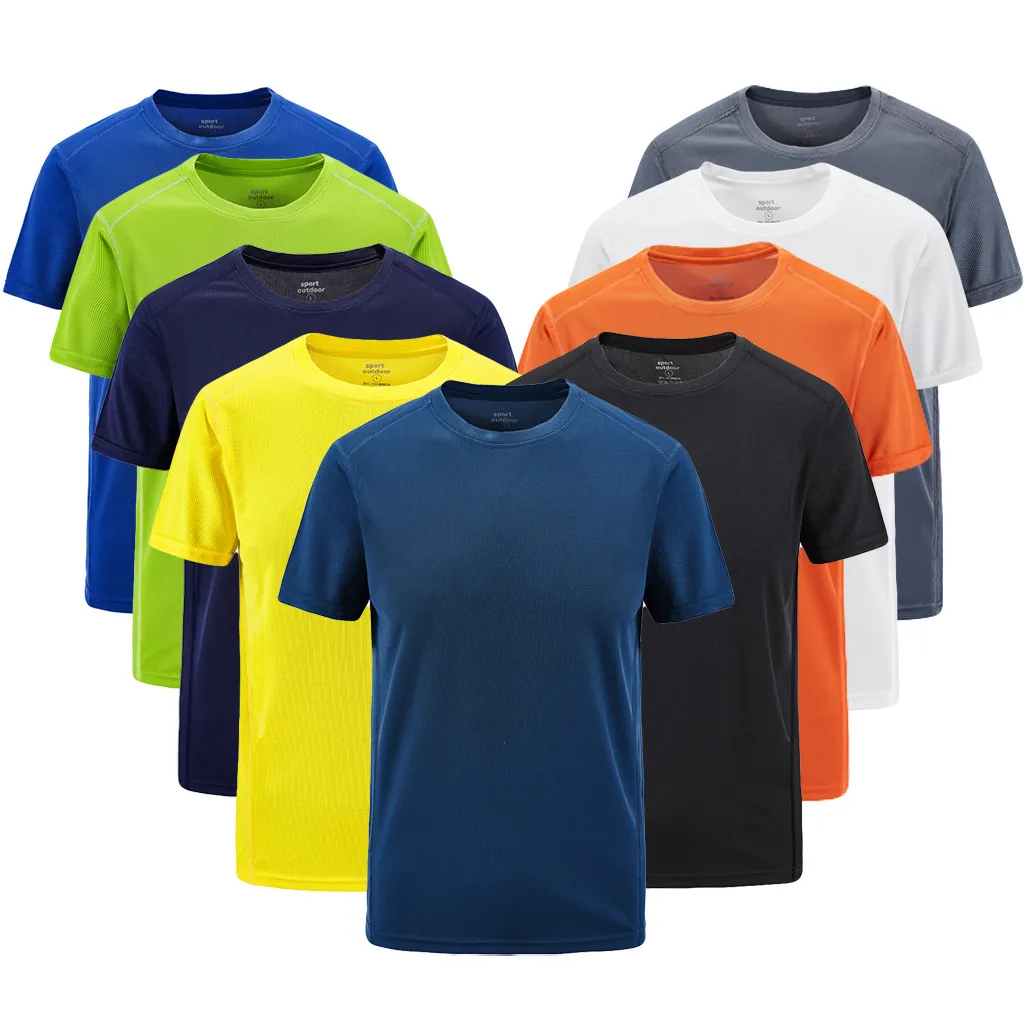 

Men's hot selling quick-drying clothes summer casual short-sleeved T-shirt sports quick-drying breathable plus size tops 40*