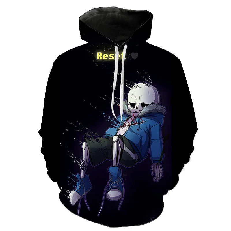 

Undertale 3D Print Hoodies Game Style Skull Sans Hooded Sweatshirt Men Women Fashion Hoodie Pullover Kids Boy Girl Hip Hop Coats