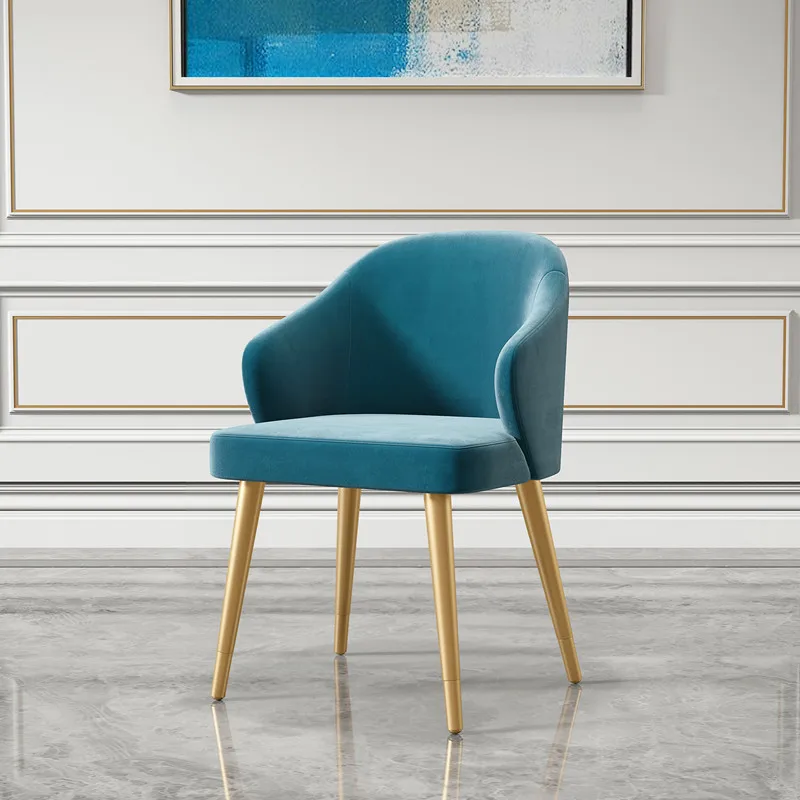 

Dining chair simple home Nordic style restaurant back leisure chair creative net red ins light luxury makeup chair