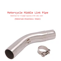 middle link pipe lossless modified connct 51mm muffler tubes motorcycle exhaust system for triumph daytona 675r 2013 2017