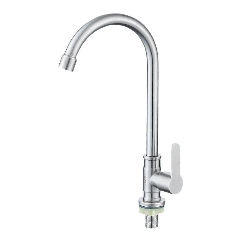 

Kitchen accessories SUS304 stainless steel ball kitchen faucet sink sink single cold faucet hardware plumbing