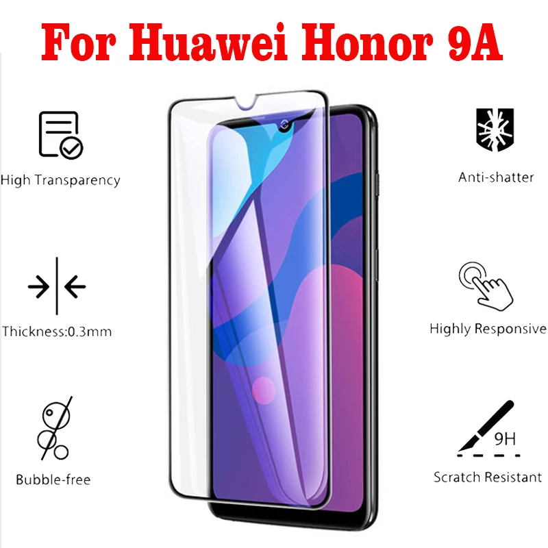 Закаленное 3d стекло с полным покрытием для Huawei Honor 9A защитная пленка 9H 9A|Защитные