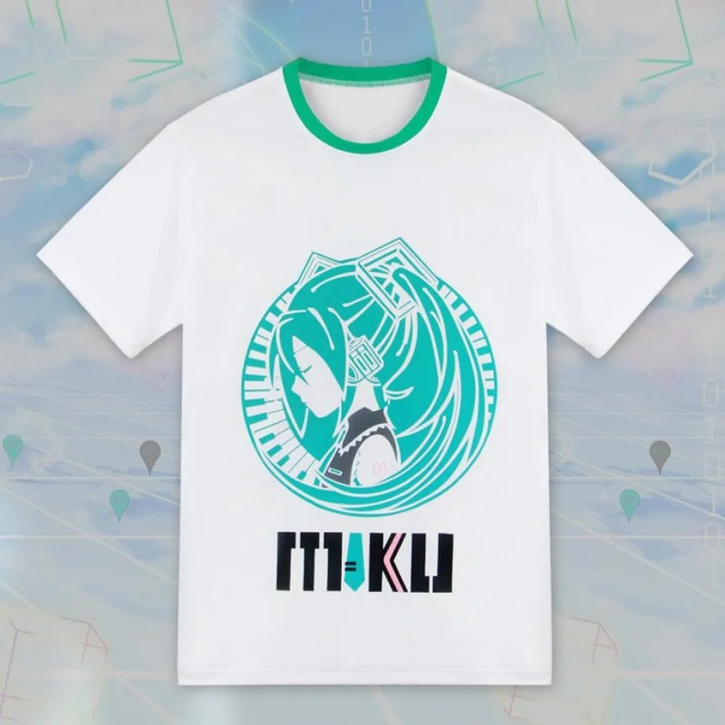 Hatsune Miku Vocaloid футболка летние топы женские повседневные футболки femme футболки с аниме рисунком Одежда для девочек женские топы тройники