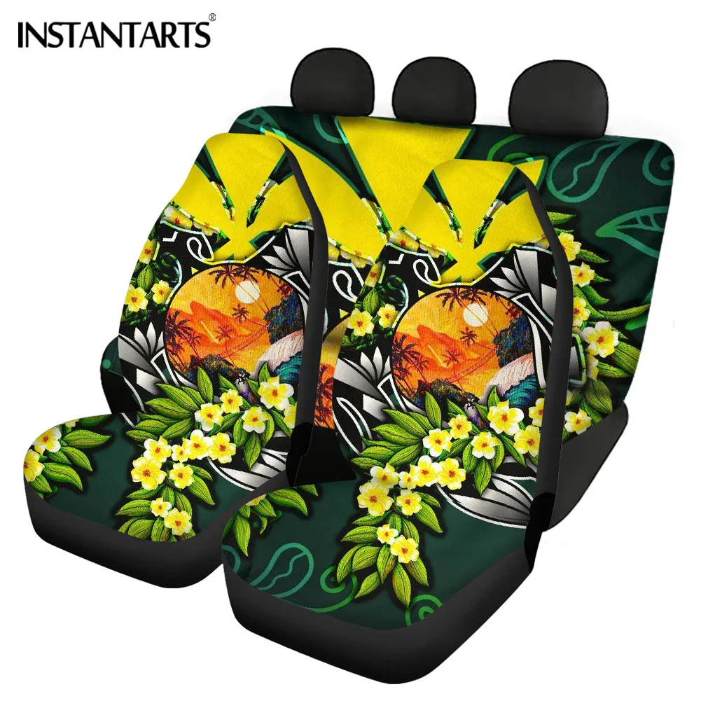 Online INSTANTARTS Neueste Polynesian Plumeria Auto Zubehör Fahrzeug Sitzkissen Heavy-Duty Protector Abdeckungen Kissen Pad Matte Für Auto