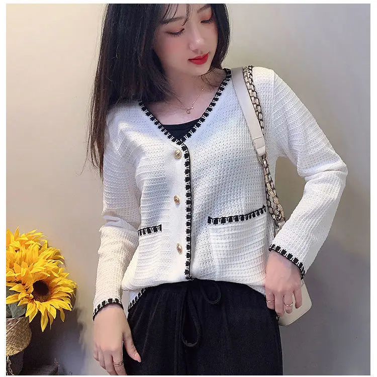 

2021 Women Cardigans Winter Cashmere White Sweater New Year Sweater Chic Tops Woman's Sweater Cardigans jersey knit Jumpers
