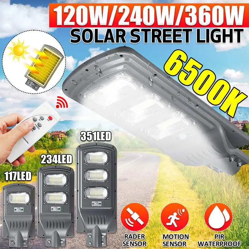 

Уличный светильник на солнечной батарее, 120 Вт, 240 Вт, 360 Вт