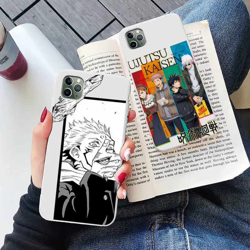 

Jujutsu Kaisen Phone Case Candy Color for iPhone 6 6S 7 8 11 12 XS X SE 2020 XR mini pro Plus MAX mobile bags spft coque