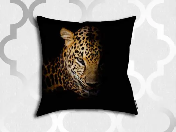 

Classic Animal Decorative Silk Velvet Pillow Pillowcase Art Cushion Home Decor Animal Design Lion Livingroom 45*45