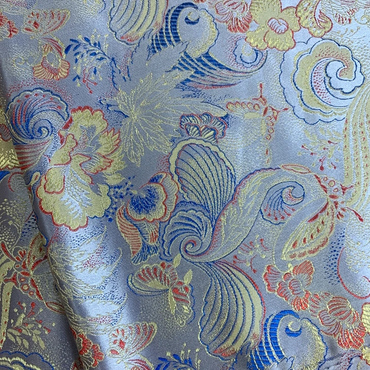 

Brocade Satin Fabric Christmas With metallic Material For Sewing DIY Gift Patchwork Jaquard Weave For Sewing wedding dress