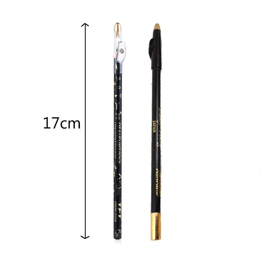 

Waterproof Long-lasting Excellence Eyebrow Eyeliner Pencil Eye Makeup Beauty Tools Brown/Black With Sharpener Lid