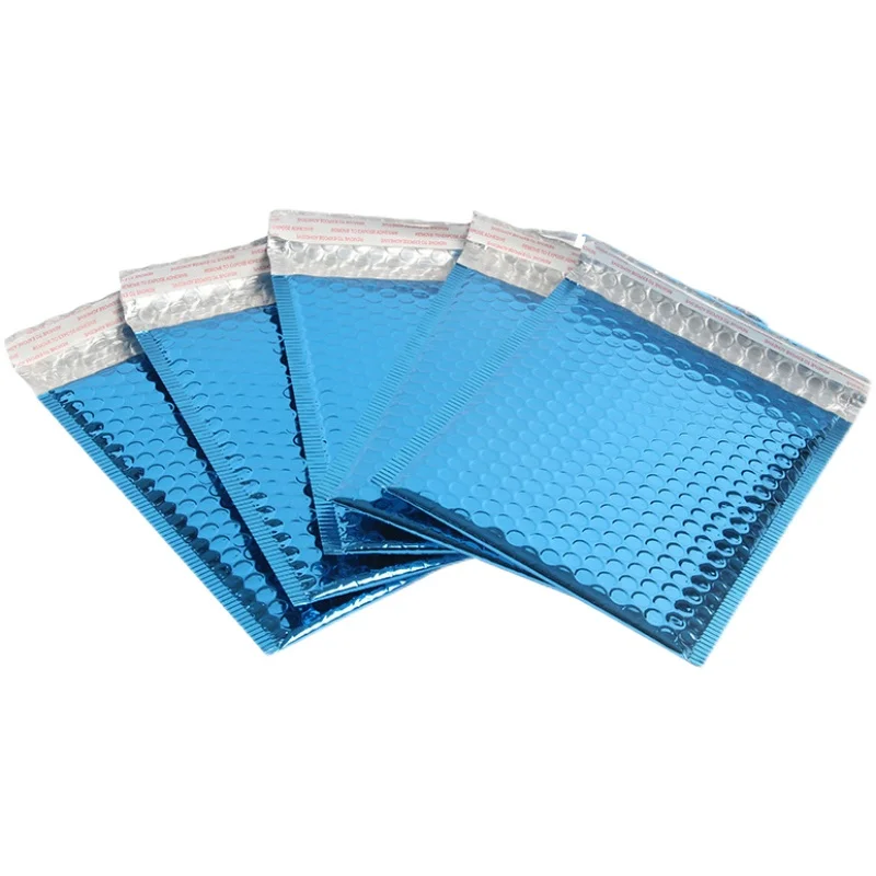 50Pcs 25x29cm Blue Padded Expedition Envelopes Aluminum Foil  Bubble Envelope Bags  Shipping Mailers