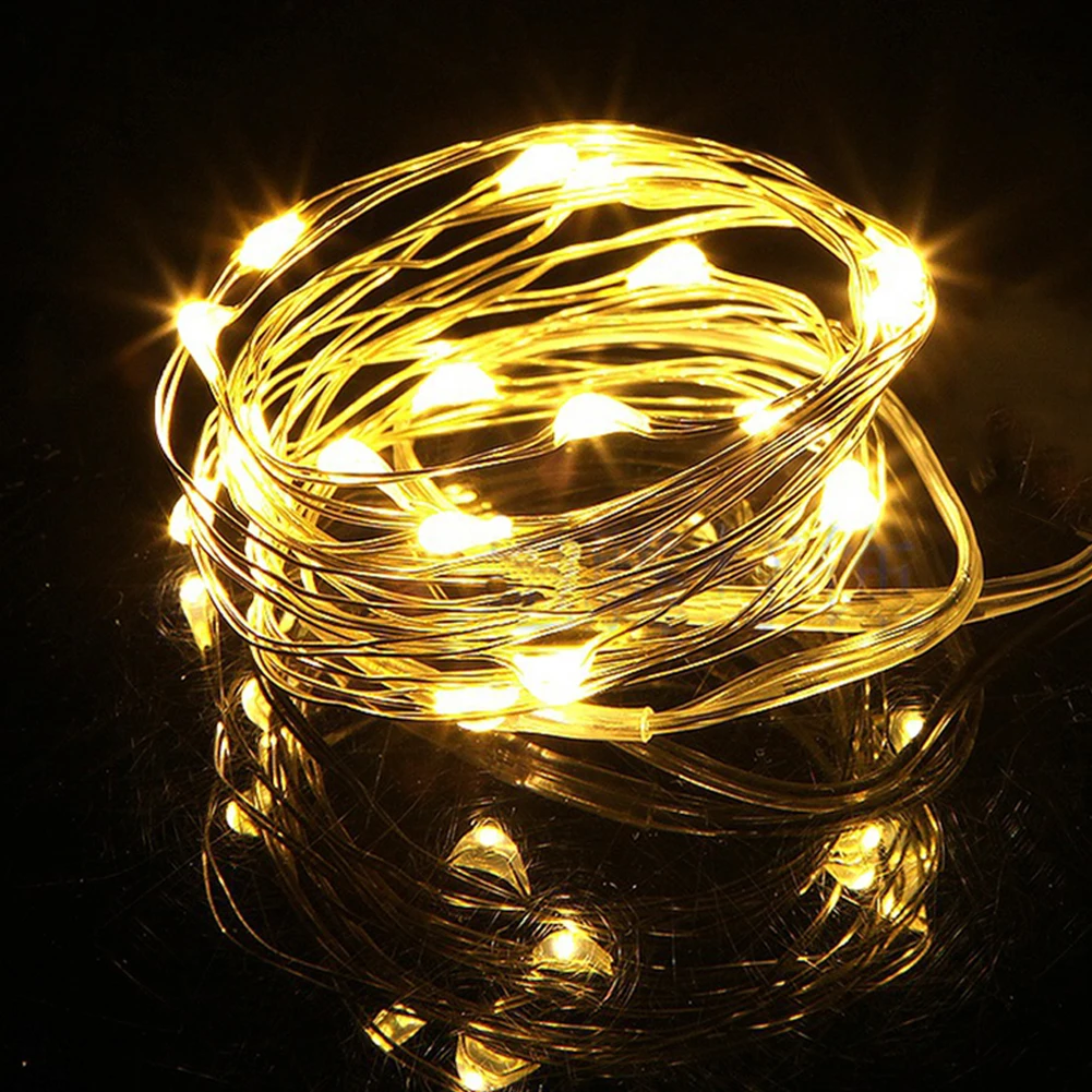 

10/20LED Lighting Light String Home Holiday Christmas Decor Fairy Lights Battery Powered IP44 Waterproof Mini Night Lamp Strip