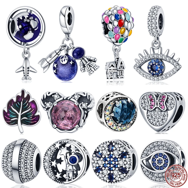 

Браслет pandora из серебра 925 пробы с бусинами и листьями