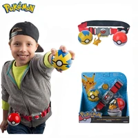 original pokemon elf ball belt toy pikachu pokeball pocket monster variant cosplay action figure model toys for boys gift
