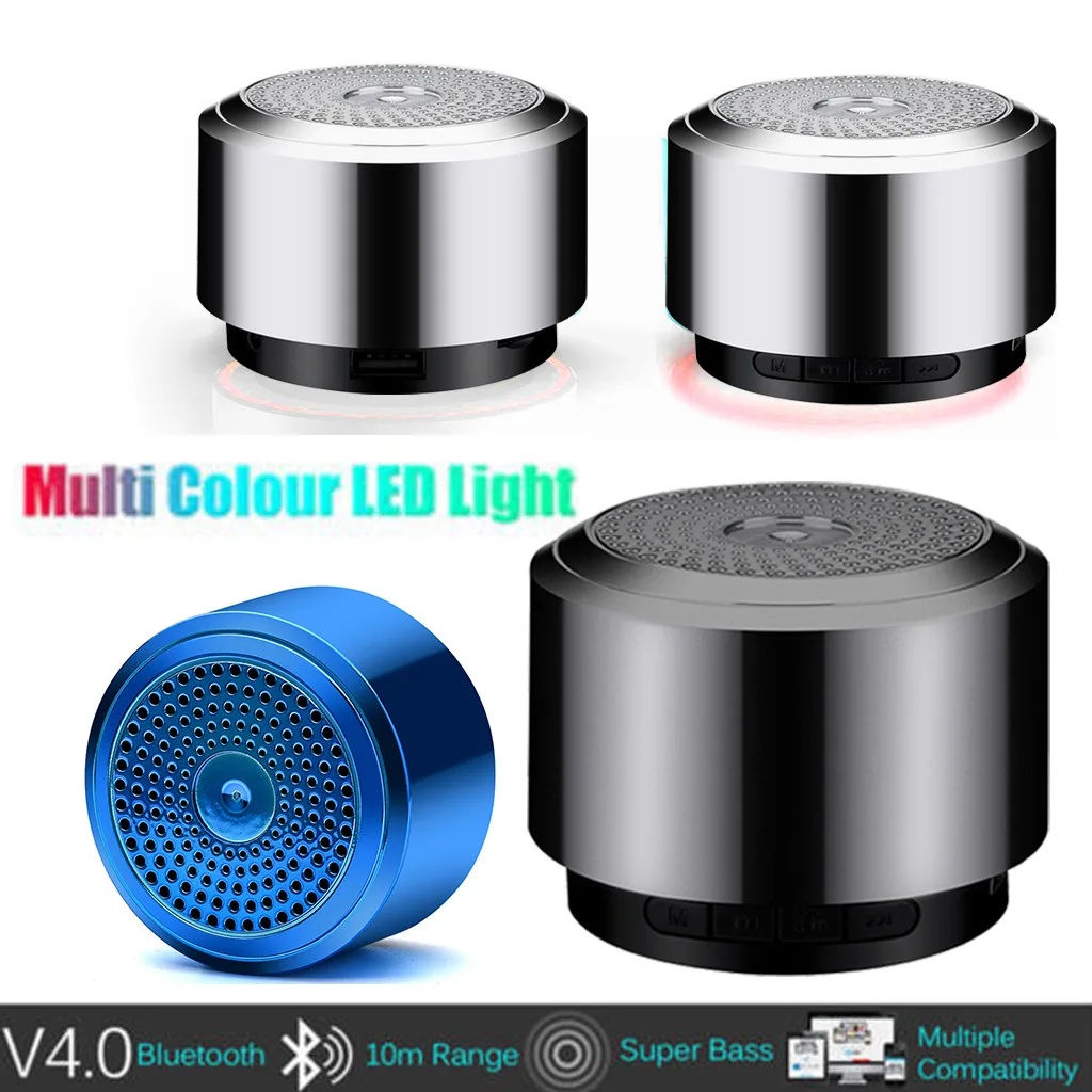 Мини Bluetooth динамик USB светодиодный беспроводной портативный музыкальный сабвуфер Small7.3gh10.7