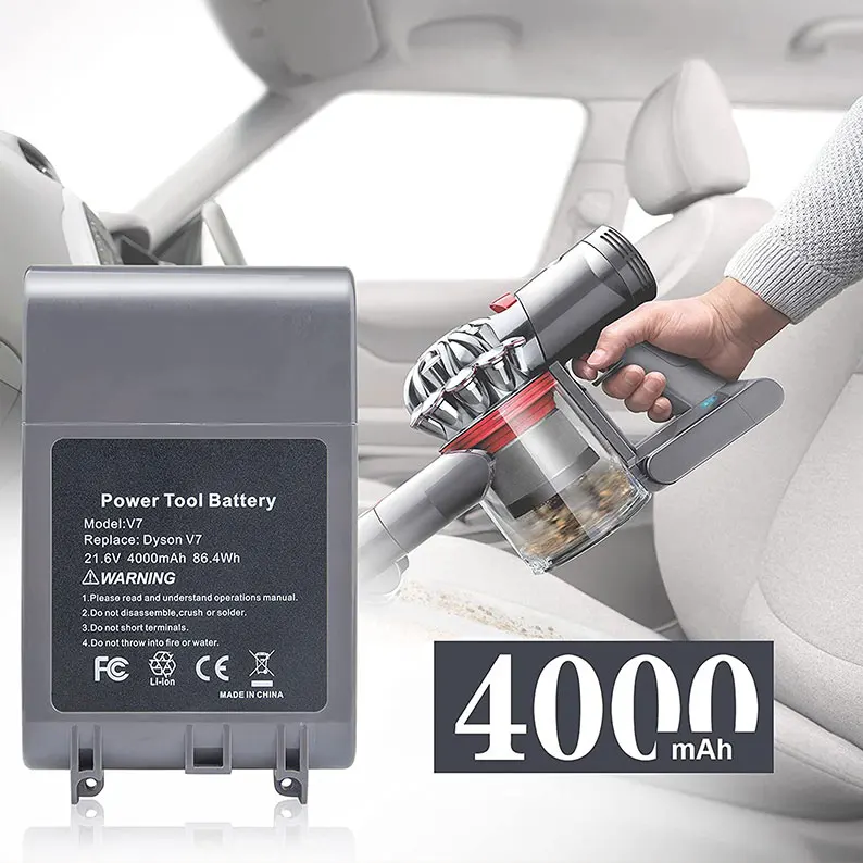 

Bonacell – batterie li-lon Rechargeable 21.6V 4.0Ah pour remplacement d'aspirateur Dyson V7 FLUFFY V7 Animal V7 Pro L70